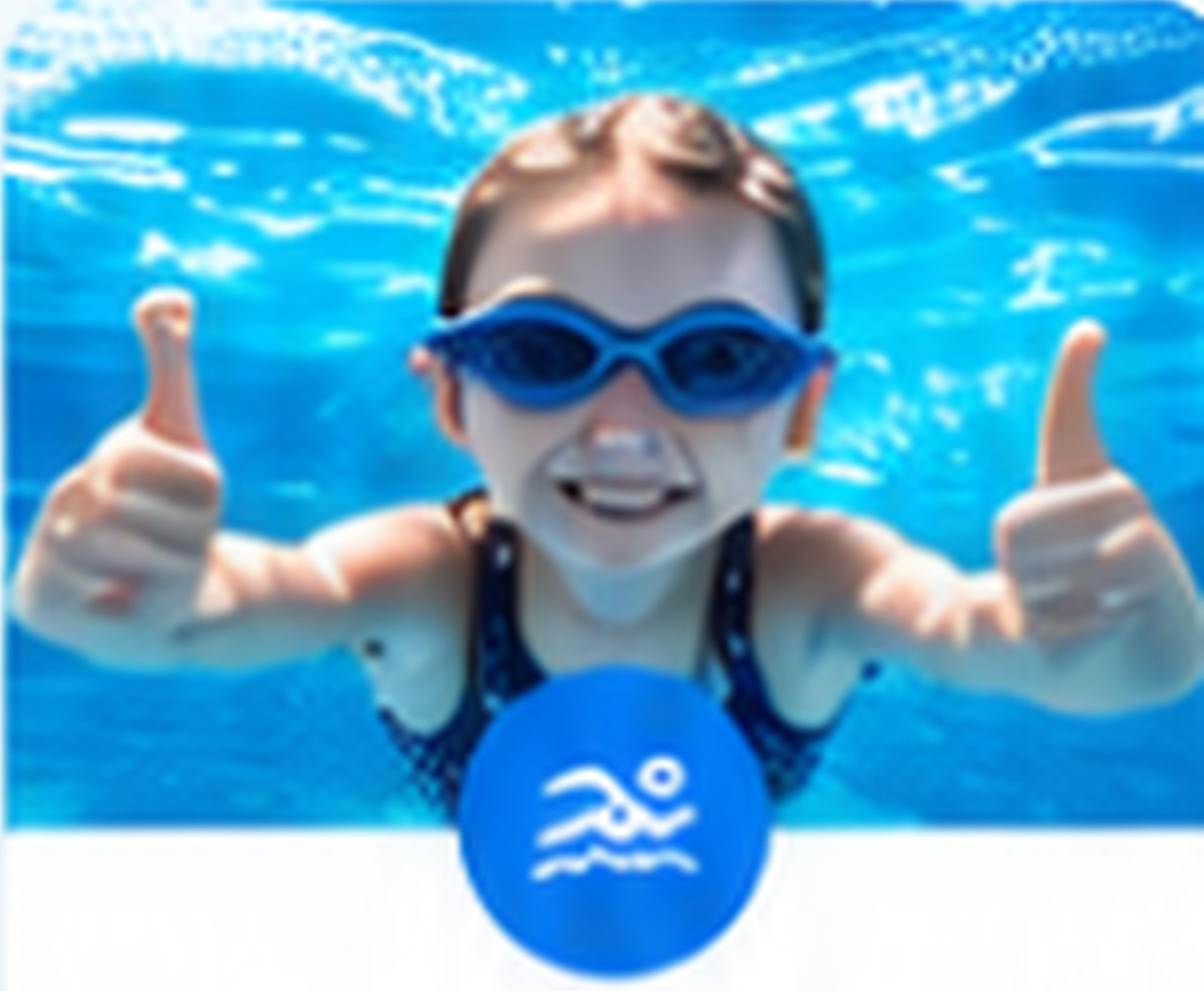 Child learning to swim